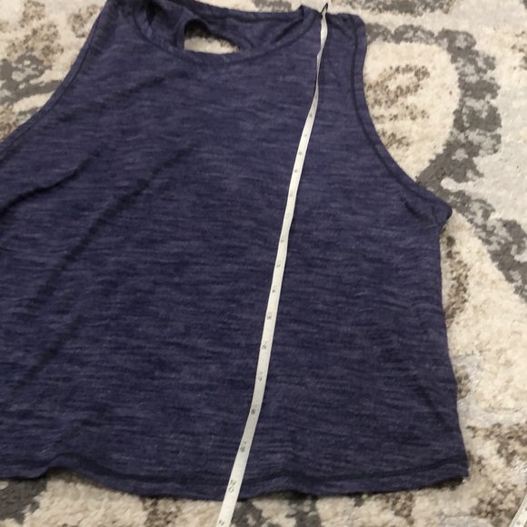 Lulu🍋 Rare Fast As Light Muscle Tank Heathered Emperor Blue size 6 - Picture 11 of 13
